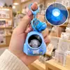 Mochila Criativa Romântica Céu Estrelado Urso Fofo Luz Noturna Luminosa Chaveiro de Astronauta Pequeno Pingente para Bolsa de Carro