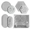 Molde de Resina con Forma Ovalada para Manualidades DIY Molde de Silicona de Resina de Cristal para Hacer Bandejas y Posavasos de Yeso