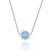 Colar de Cristal de Morango em Prata Esterlina 925 Pingente de Cristal Estilo Coreano Acessório de Joia Joia de Prata Estilo Fresco Dia dos Namorados 2025