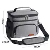 Bolsa de Almuerzo Térmica Plegable, Tote Refrigerador Térmico para Llevar en la Mano y al Hombro, Bolsa para Alimentos Impermeable con Tejido Catiónico y Forro de PEVA para el Trabajo, Picnic, Viajes al Aire Libre