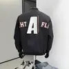 Nova Jaqueta Baseball Patch Bordado Estilo Americano Primavera/Outono 2026 Masculina Marca Moderna Solta Versátil Jaqueta Bomber