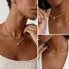 El Nuevo Set de Tres Piezas de Collar de 26 Letras Transfronterizo de Amazon es Moderno y Elegante, Cadena de Clavícula Multicapa, Versátil para el Uso Diario