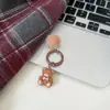 Llavero Anillo de Dibujos Animados Bola Peluda Oso Conejo Pingüino Suave de Peluche Accesorios de Peluche para Bolsos