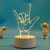 Luz Noturna 3D para Cabeceira de Quarto Presente Personalizado com Logo Presente Atacado Lâmpada de Mesa USB Dia dos Namorados Personalização Criativa