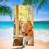 Toalla de Playa de Dibujos Animados Winnie the Pooh Costa Marítima Natación Secado Rápido Absorbente de Agua Dibujos Animados Toalla de Baño Linda Elegante Especial Toalla de Baño