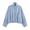 Comercio exterior transfronterizo estilo europeo y americano ropa de mujer ZA AliExpress superventas chaqueta aviador a cuadros versátil con cuello alto