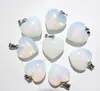 Venta caliente transfronteriza colgante de corazón de 20 MM piedra de cristal natural colgante de amor accesorios para collar de corazón diy hecho a mano