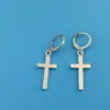 Pendientes de Joyería Versátiles Simples Japoneses y Coreanos Colgante de Cruz Hebilla Redonda Pendientes para Mujer Venta al por Mayor