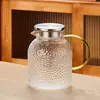 Jarra de Vidrio para Agua Fría, Resistente a Altas Temperaturas, Gran Capacidad para Uso Doméstico, Jarra para Agua Fría, Juego de Tazas para Agua Hervida, Jarra para Agua para Sala de Estar, Tetera