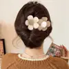 Presilha de Cabelo Flor Laço Cor de Café para Mulheres, Toque de Luxo, Presilha Não Dolorosa, Presilha de Cabelo para Penteados, Novo Modelo 2026