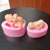 Molde de Silicona Flor Azúcar Bendición Bebé Palabras Molde para Hornear DIY Vela de Aromaterapia Jabón Artesanal Gel de Amor Herramienta para Gotear