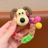 Banda para el cabello para niños, linda cuerda para el cabello de perro, nueva banda para el cabello tejida de dibujos animados para niña, tocado para niña, coleta duradera, cuerda para el cabello