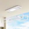 Secador de Roupas Elétrico Inteligente para Varanda para Uso Doméstico, Modelo Totalmente Automático com Controle Remoto e por Voz para Secagem ao Ar, Haste de Secador de Roupas com Altura Ajustável
