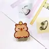 Caricatura Linda Capibara Kapibara Pegatina Acrílica DIY Pinza para el Cabello Broche Insignia Imán para Refrigerador Adorno Accesorios