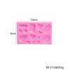 Decoração de Bolo Folheado Argila Gesso Molde diy Uma variedade de formato de anel de pedra preciosa geométrica molde de silicone líquido