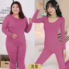 Fat Mom MM Ropa Interior Térmica de Otoño e Invierno para Mujer Talla Extra Cálida con Forro Polar Traje de Pijama para Mujer Ropa para el Hogar