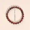 Pulsera de Cristal de Resina Roja de 8/10/11 mm Hecha a Mano con Cuentas Redondas DIY Semiterminado Moda Versátil Pulsera Joyería