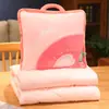 Almohada Manta de Frutas de Dibujos Animados Doble Propósito Almohada para Siesta en la Oficina Manta para Aire Acondicionado 2 en 1 Almohada para Coche