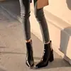 Botines Coreanos 2026 Otoño/Invierno Nuevos de Moda Punta Fina Tacón Grueso Botas de Tacón Alto Adelgazantes Botas Chelsea Versátiles