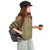 Procesamiento Personalizado Otoño 2026 Nuevo Estilo Coreano Holgada Cuello Alto Corta Chaqueta de Trabajo para Mujer Casual Versátil Impermeable Moderna