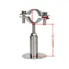 Abrazadera de Tubo Ajustable de Acero Inoxidable 304 con Base, Soporte Telescópico para Tubo, Soporte para Tubo, Abrazadera de Tubo, Sujetador de Tubo