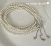 Collar de Plata de Ley S925 Ounihan con Perla Natural Ovalada para Mujer, Estilo Francés, Cadena para Clavícula Versátil y de Alta Gama