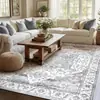 Alfombra de sala de estar estilo vintage personalizada, alfombra de área grande para colocar plana debajo del sofá y la mesa de centro, lavable a máquina, plegable, alfombra grande de cachemira sintética