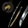 Exportação por Atacado de Espadas Japonesas com Bainha Esculpida, Espadas Longas Feitas à Mão em Peça Única, Katana Samurai Japonesa, Arma Não Afiada