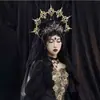 Nuevos Accesorios para el Cabello de Halloween Estilo Oscuro Disfraz cos Lolita Halo Virgen Corona Tiara Corona de Cabello Gótica