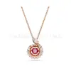 Versão de Luxo Shijia do Colar Olho do Diabo para Mulheres Apresenta um Pingente de Corrente Clavicular Coração Pulsante Cisne Dinâmico Swarovski
