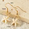 Pendientes Colgantes Bohemios Naturales de Concha Marina Joyería de Playa para Vacaciones