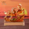 Presentes empresariais de vidro antigo personalizados ornamentos de cavalo esmaltados cavalo duplo galopando atacado personalizado