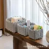 Nueva cesta de almacenamiento de cuerda de algodón hecha a mano, ideal para organizar artículos del hogar, desorden del escritorio, controles remotos, cosméticos y otros objetos pequeños