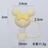 Tapa para Popote Stanley 10mm Diámetro Grande PVC Popote Suave Tapa Muñeco de Dibujos Animados Tapa Antipolvo Mayoreo