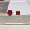 Ágata Vermelha Cor Assada Diamante Vermelho do Sul Contas Cilindricas Contas Espaçadoras Pulseira Acessório DIY 604