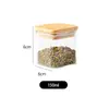 Frasco Sellado Cuadrado de Vidrio para Uso Doméstico, Adecuado para Almacenar Granos y Frutas Secas, Frasco de Almacenamiento de Vidrio de Borosilicato Alto, Frasco Sellado para Alimentos