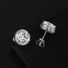 Nuevos Pendientes de Moissanita Redonda de 1 Quilate para Mujer Pendientes de Plata S925 Pendientes Clásicos Sencillos Listos para la Venta