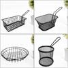 Cesta de Hierro Estilo Americano para Papas Fritas Cesta para Snacks de Pollo Frito Plato para Snacks de Tienda de Té con Leche Marco para Snacks de Alitas de Pollo Plato para Comida Frita