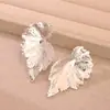 Brincos Europeus e Americanos Transfronteiriços Brincos Exagerados Tridimensionais de Pétala em Acrílico Brinco de Gota de Folha Retro de Alta Qualidade Joia de Orelha para Mulheres