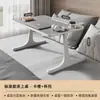 Mesa de noche plegable ajustable para estudiantes de dormitorio, escritorio móvil con ajuste de altura en el lateral