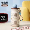 Copo Térmico de Aço Inoxidável 316 de Alto Acabamento Corda de Alça Portátil Fofa Copo de Água para Meninas Casa Escritório Infusor de Chá Copo com Canudo
