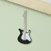 Acessórios Criativos Novos Tendência Joias Pingente de Guitarra Elétrica Artificial Colorido Gotejamento de Óleo Pingente para Chaveiro DIY Bolsa