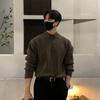 Suéter meia gola alta masculino outono e inverno moda marca high-end sensa solto base interna camisa preguiçoso engrossado quente topo