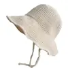 Chapéu de Sol de Palha de Pescador com Proteção Solar de Malha Dongdaemun Coreano, Chapéu de Sol Versátil de Verão com Amarração e Aba Larga