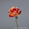 Flor Artificial Rosa Redonda de Cabeça Única Rosa de Seda Adereços para Cenário de Casamento Decoração de Vitrine de Shopping Entrega Direta da Fábrica