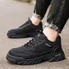 Zapatos Nuevos de Invierno para Hombre 2026 Antideslizantes Zapatos de Protección Laboral Retro Con Felpa Cálidos Zapatos de Trabajo Casuales de Algodón BB505