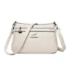 Bolso Cruzado de Cuero Suave de Gran Capacidad, Versátil, de Moda de Gama Alta, Personalizado para Madres de Mediana Edad y Suegras, Directo de Fábrica