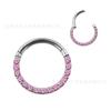 Joyería para piercing corporal de titanio ASTM F-136 con corona de vaca, anillo nasal de circonita incrustada, anillo cerrado, anillo para el hueso de la oreja, venta al por mayor por lotes