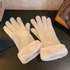 Guantes Mujer Invierno Cálidos Equitación Estilo Coreano Forro Polar Engrosados A Prueba de Frío A Prueba de Viento Pantalla Táctil Invierno Gamuza De Estudiante