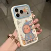 Capa de Chuva Fofa Personagem Estrela Case com Janela Grande Adequado para Case de Celular Apple 18 Pro Max para Meninas, Alto Valor Estético, Transparente para 17 e 16